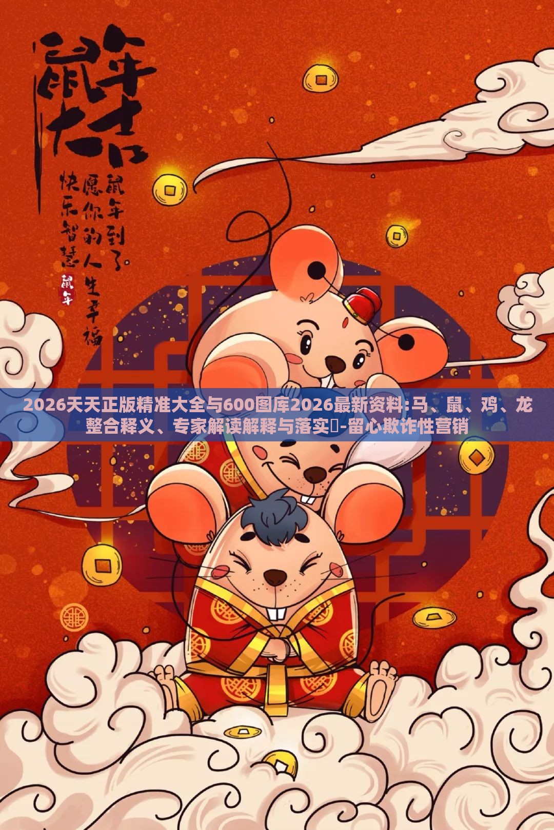 2026天天正版精准大全与600图库2026最新资料:马、鼠、鸡、龙整合释义、专家解读解释与落实​-留心欺诈性营销